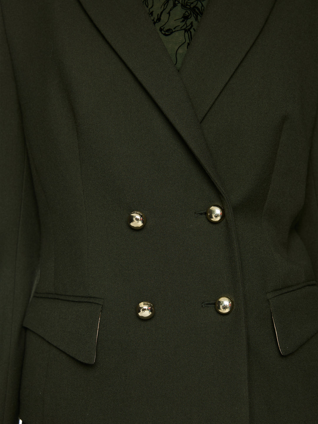 Marc Cain Getailleerde Double-Breasted Blazer-62% polyester, 34% viscose, 4% elastaan<br />Voering: 100% polyester-DAMES 