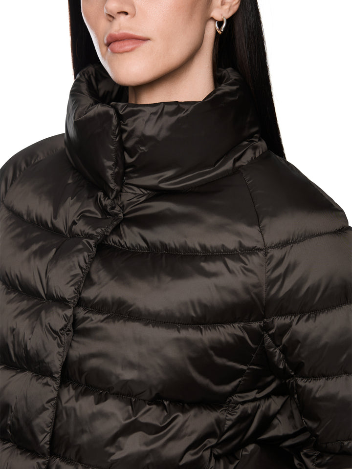 Marc Cain Gewatteerd Jack met Kunstdons – Bruin-100% polyamide-DAMES JASSEN & JACKS-Bruin