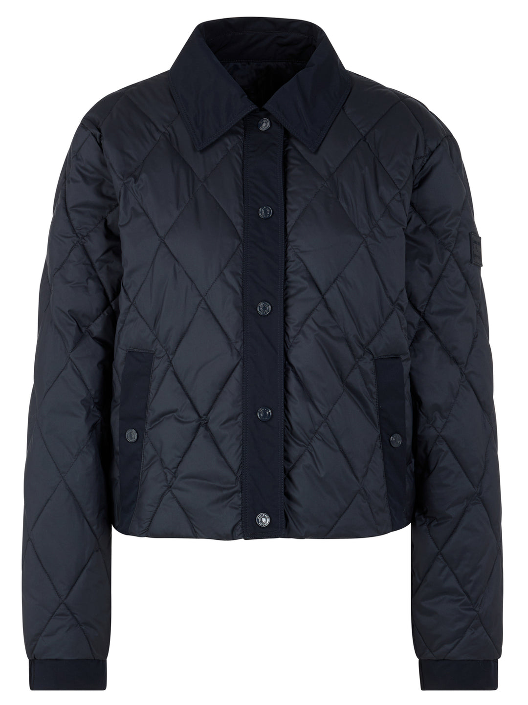 Marc Cain Gewatteerde Jas Rethink Together – Blauw-100% polyester-DAMES JASSEN & JACKS-Blauw