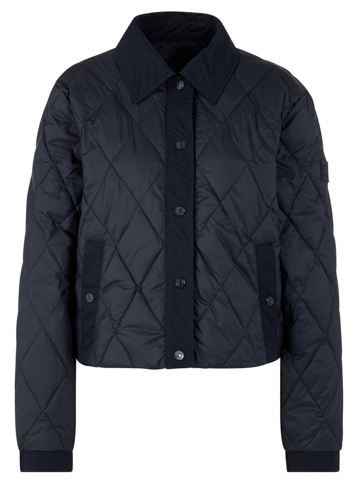 Marc Cain Gewatteerde Jas Rethink Together – Blauw-100% polyester-DAMES JASSEN & JACKS-Blauw