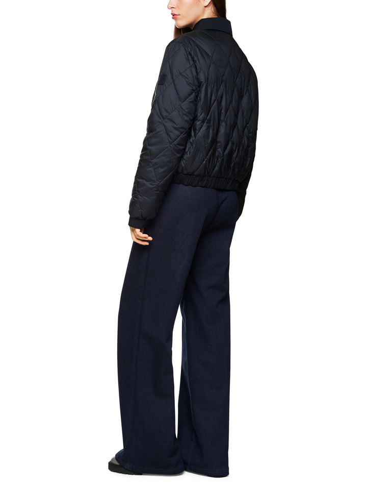 Marc Cain Gewatteerde Jas Rethink Together – Blauw-100% polyester-DAMES JASSEN & JACKS-Blauw