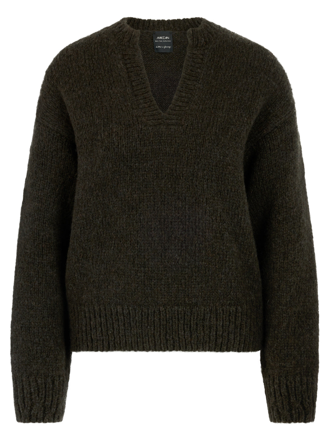 Marc Cain Grofgebreide Knitted in Germany Trui-45% wol, 30% alpaca, 25% polyamide-DAMES TRUIEN & VESTEN-Groen