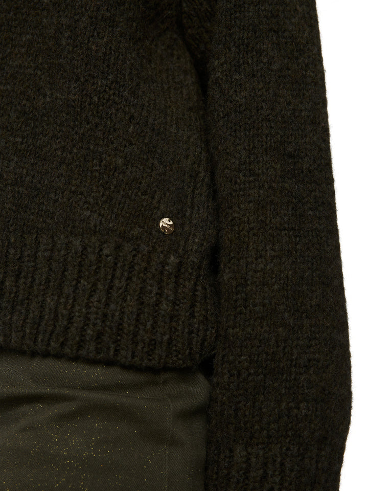 Marc Cain Grofgebreide Knitted in Germany Trui-45% wol, 30% alpaca, 25% polyamide-DAMES TRUIEN & VESTEN-Groen