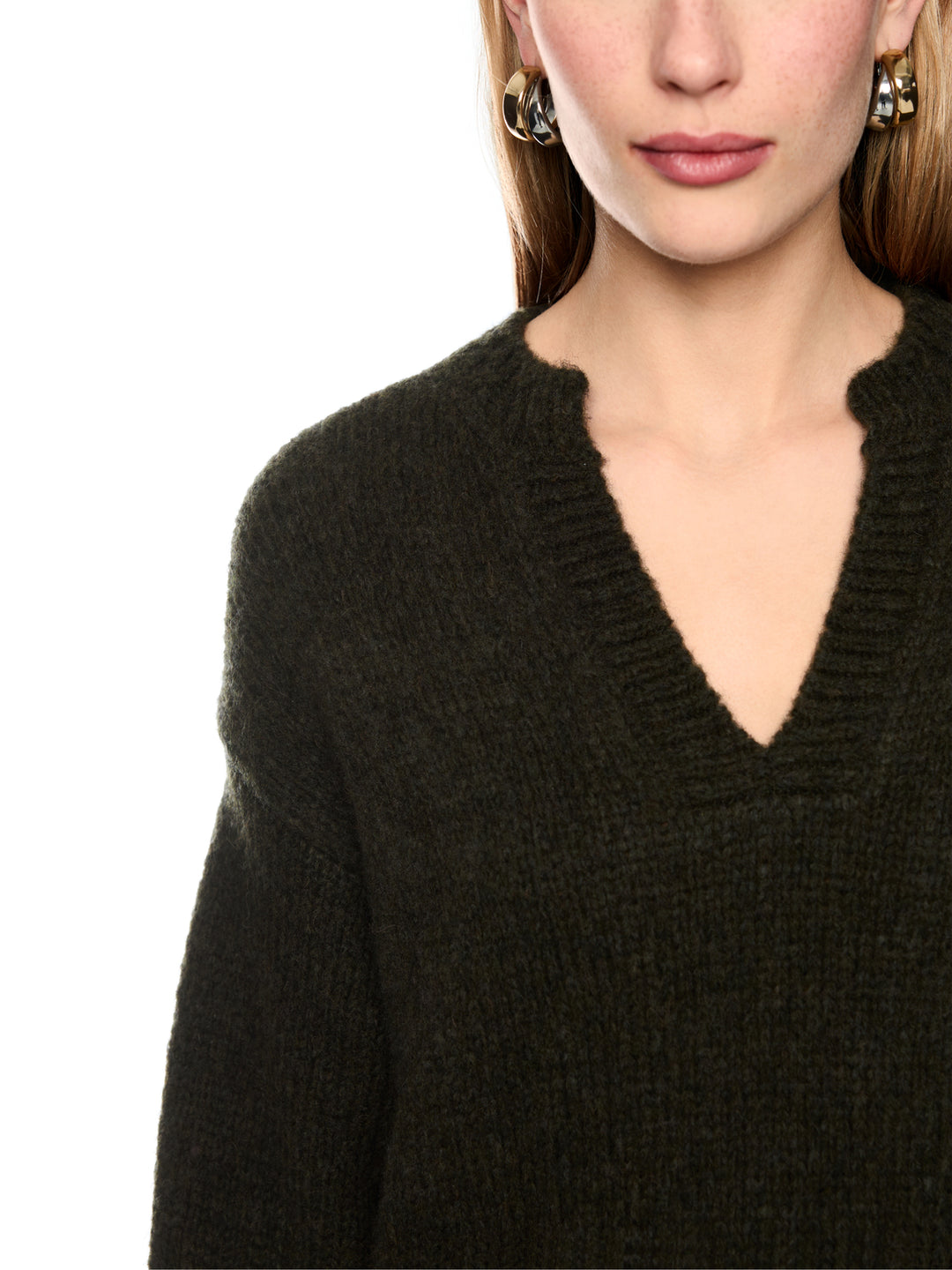 Marc Cain Grofgebreide Knitted in Germany Trui-45% wol, 30% alpaca, 25% polyamide-DAMES TRUIEN & VESTEN-Groen