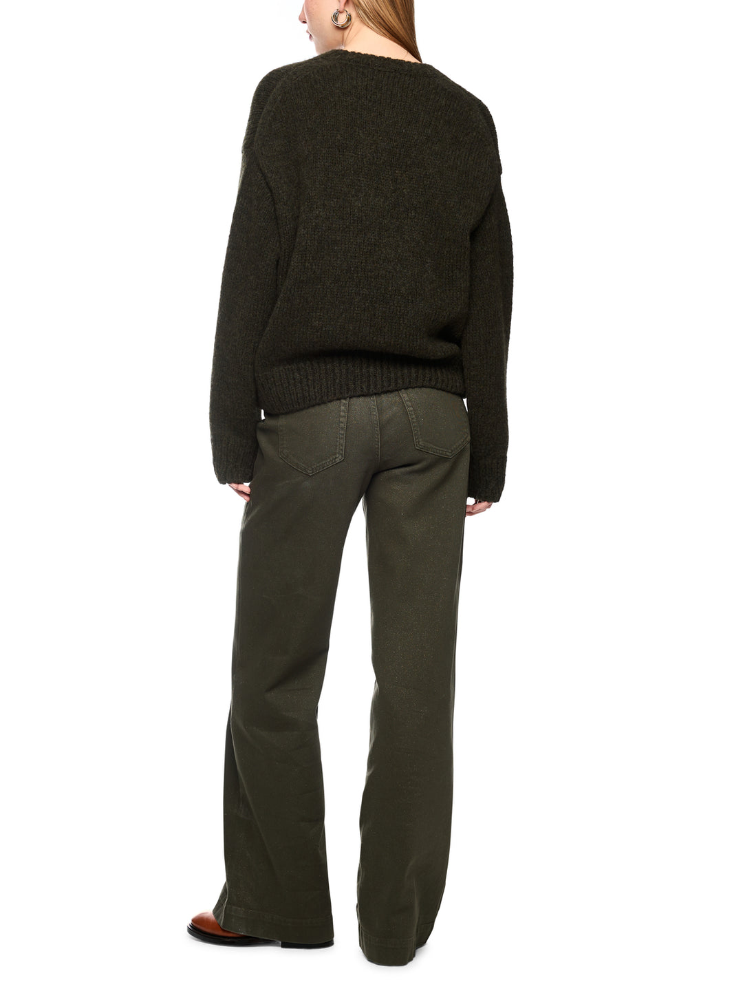 Marc Cain Grofgebreide Knitted in Germany Trui-45% wol, 30% alpaca, 25% polyamide-DAMES TRUIEN & VESTEN-Groen