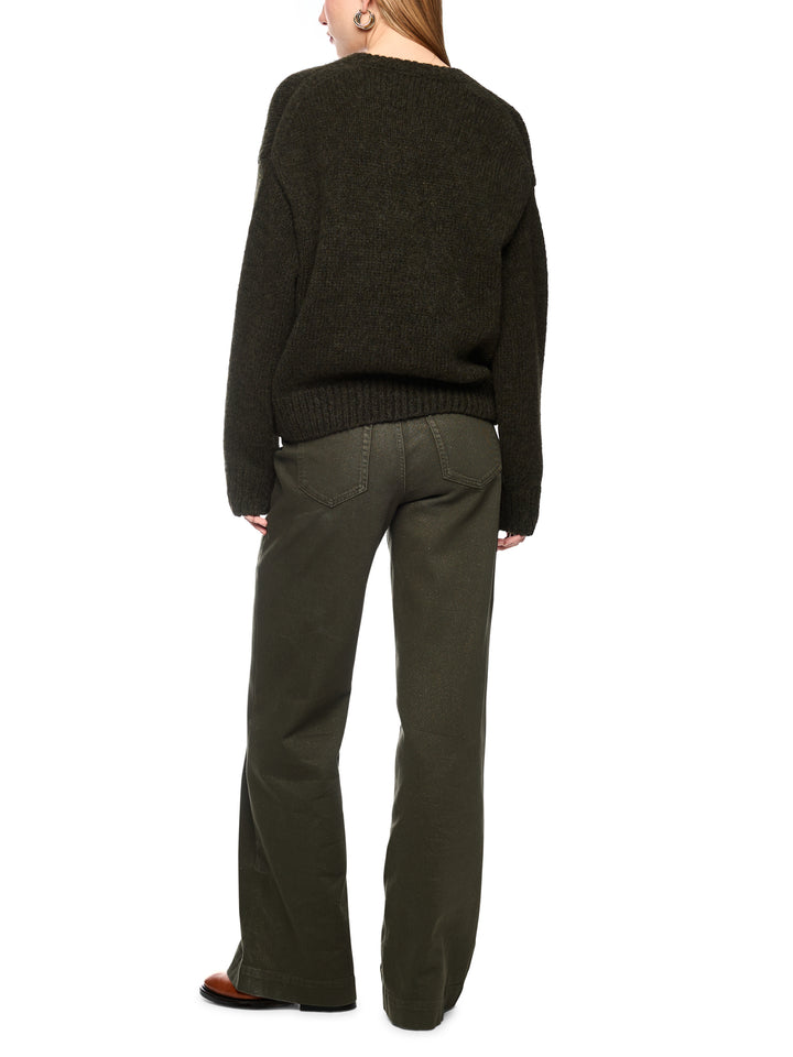 Marc Cain Grofgebreide Knitted in Germany Trui-45% wol, 30% alpaca, 25% polyamide-DAMES TRUIEN & VESTEN-Groen