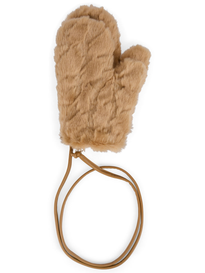 Marc Cain Imitatiebont Handwarmers – Beige-50% modacryl, 50% polyacryl<br />Binnenkant: 100% polyester-DAMES ACCESSOIRES-