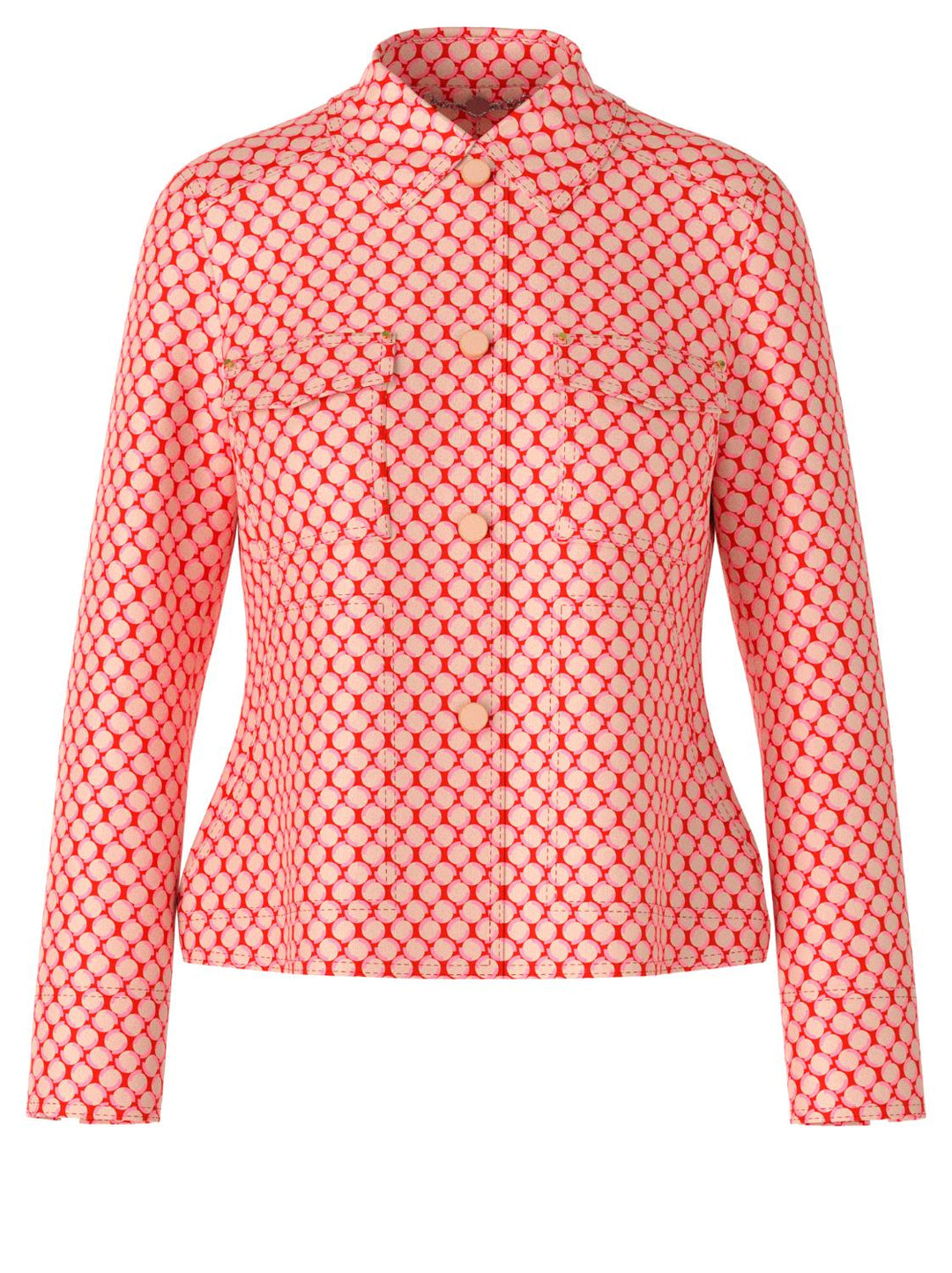 Marc Cain jasje gestippeld-voering: 65% cupro, 35% polyester<br />alg.: 86% polyamide, 14% elastaan-DAMES BLAZERS & GILETS-Oranje