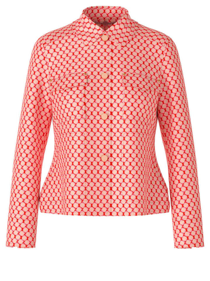 Marc Cain jasje gestippeld-voering: 65% cupro, 35% polyester<br />alg.: 86% polyamide, 14% elastaan-DAMES BLAZERS & GILETS-Oranje