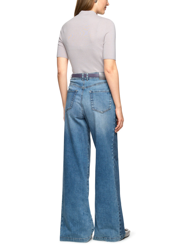 Marc Cain Jeans – Blauw-92% katoen 6% elastomultiester 2% elastaan-DAMES BROEKEN-Blauw