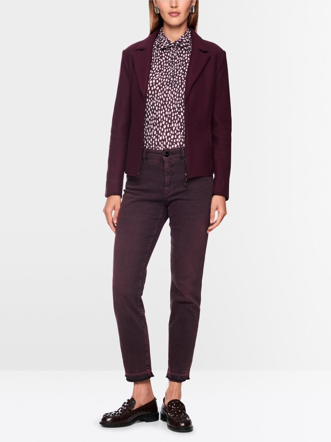 Marc Cain Jeans – Paars-98% katoen, 2% elastaan<br />-DAMES BROEKEN-Paars