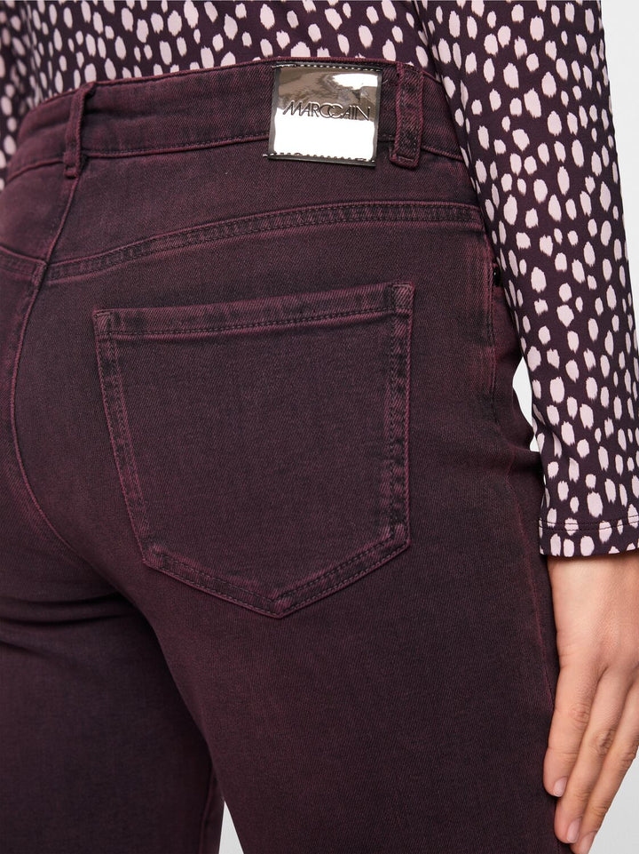 Marc Cain Jeans – Paars-98% katoen, 2% elastaan<br />-DAMES BROEKEN-Paars