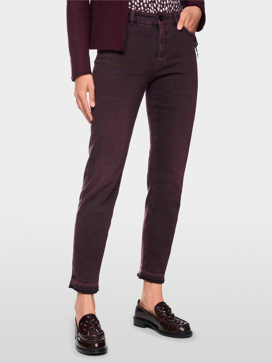 Marc Cain Jeans – Paars-98% katoen, 2% elastaan<br />-DAMES BROEKEN-Paars
