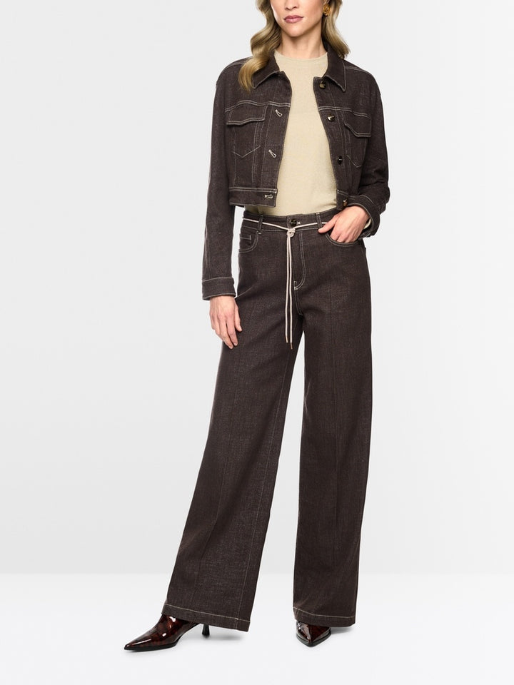 Marc Cain Jeans WARRI met contrasterende details -84% katoen, 12% viscose, 2% polyamide, 1% elastaan, 1% polyester gemeta