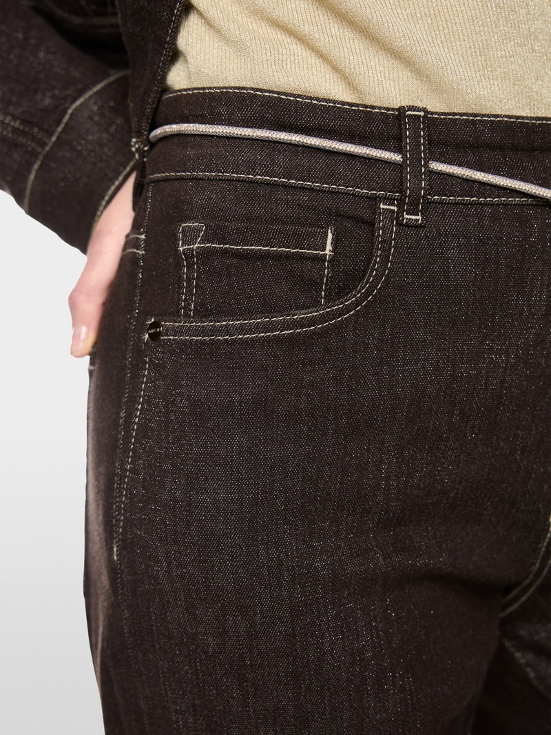 Marc Cain Jeans WARRI met contrasterende details -84% katoen, 12% viscose, 2% polyamide, 1% elastaan, 1% polyester gemeta