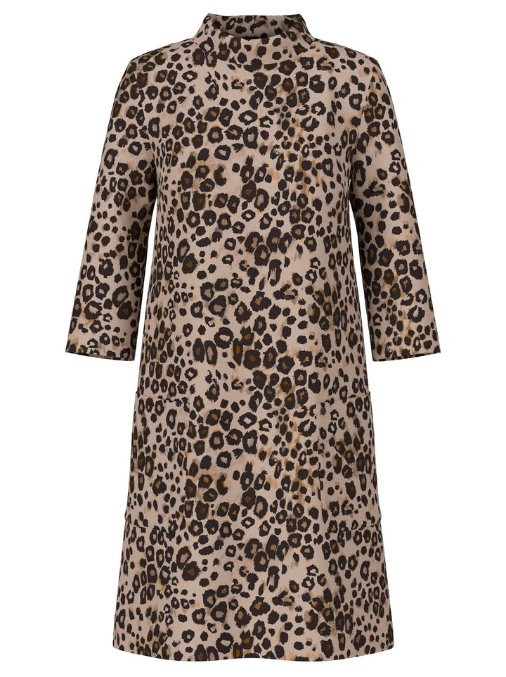 Marc Cain Jurk – Bruin-87% polyamide 13% elastaan-DAMES JURKEN-Bruin