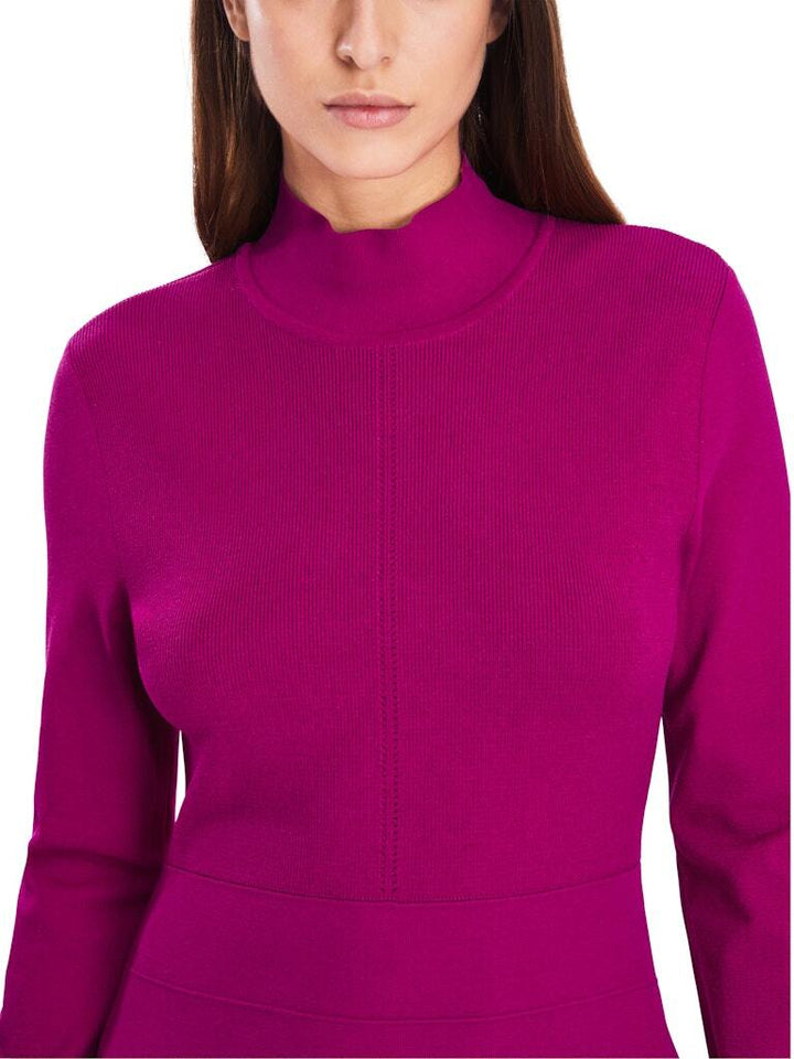 Marc Cain jurk met col ‘Rethink Together’-alg.: 88% viscose (gerecycled), 12% polyester-DAMES JURKEN-Paars