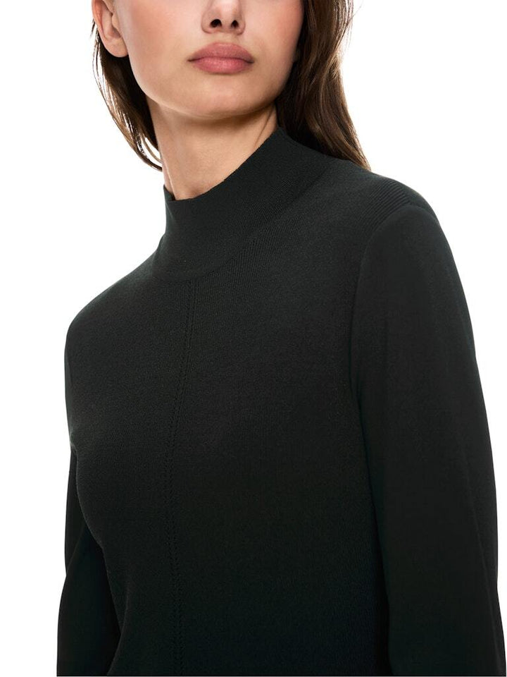 Marc Cain jurk met col ‘Rethink Together’-alg.: 88% viscose (gerecycled), 12% polyester-DAMES JURKEN-Zwart