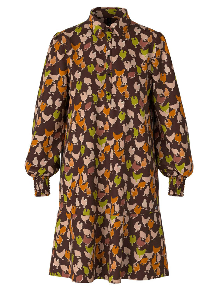 Marc Cain jurk-voering: 100% polyester<br />alg.: 100% viscose-DAMES JURKEN-Bruin