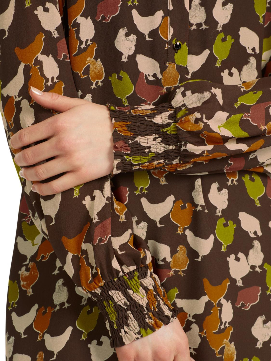 Marc Cain jurk-voering: 100% polyester<br />alg.: 100% viscose-DAMES JURKEN-Bruin