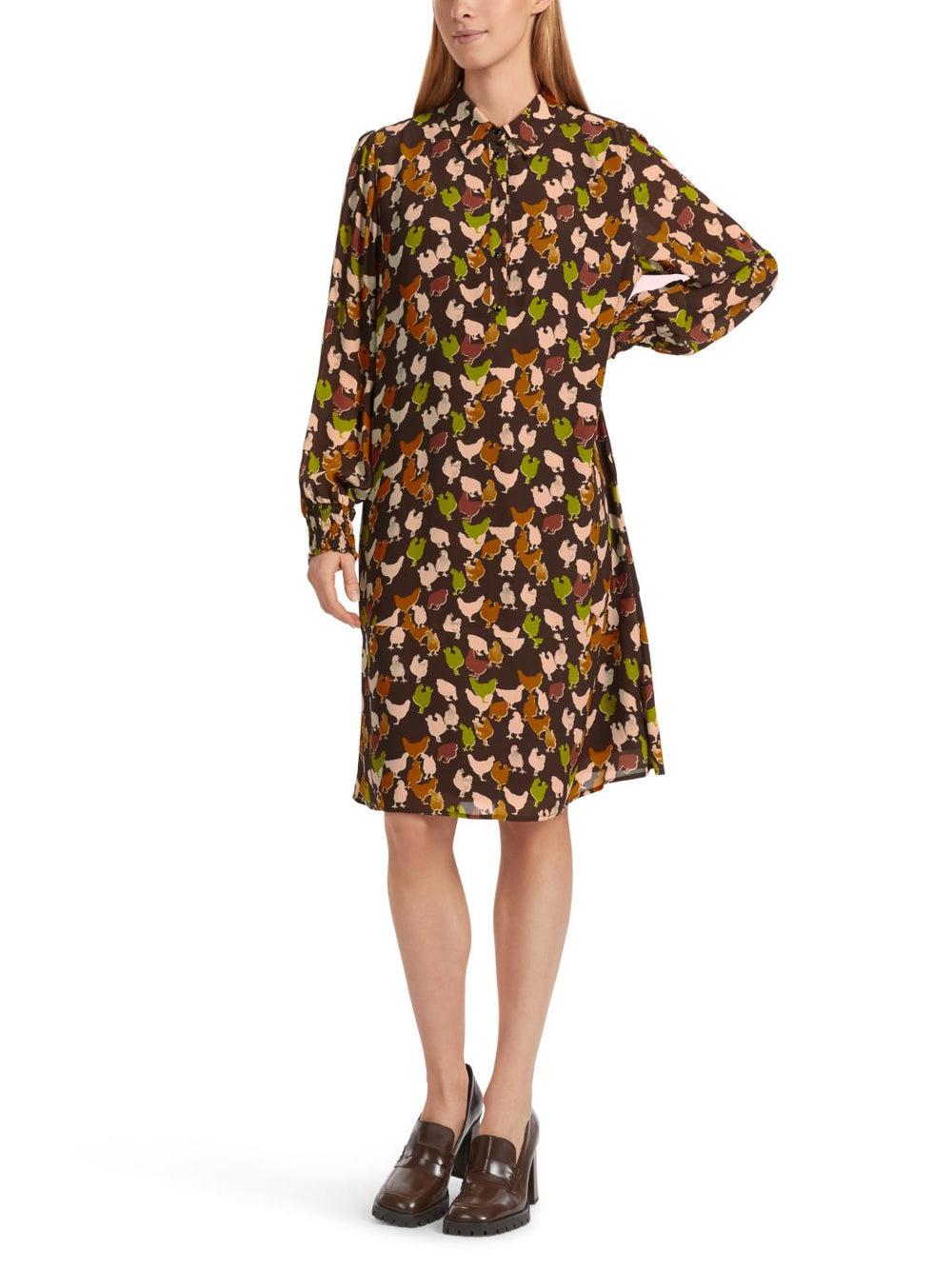 Marc Cain jurk-voering: 100% polyester<br />alg.: 100% viscose-DAMES JURKEN-Bruin