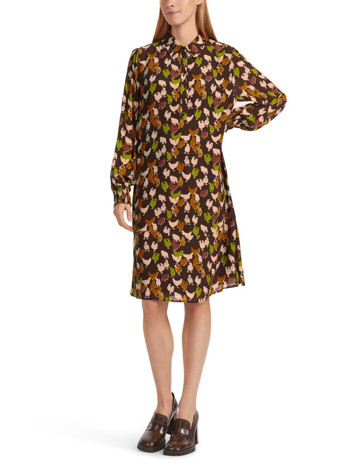 Marc Cain jurk-voering: 100% polyester<br />alg.: 100% viscose-DAMES JURKEN-Bruin