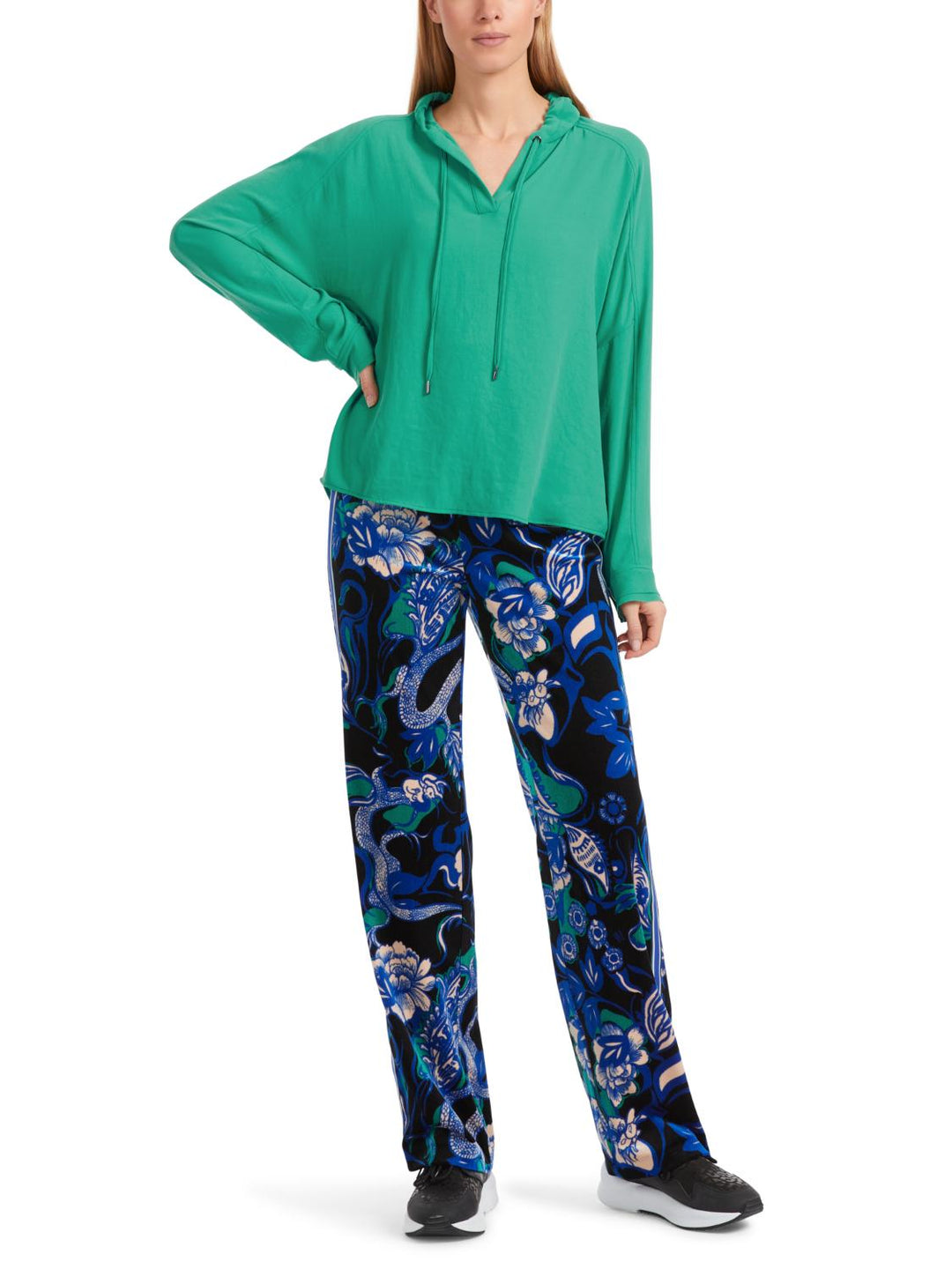 Marc Cain kimono blouse-100% polyester-DAMES TOPS & BLOUSES-Groen