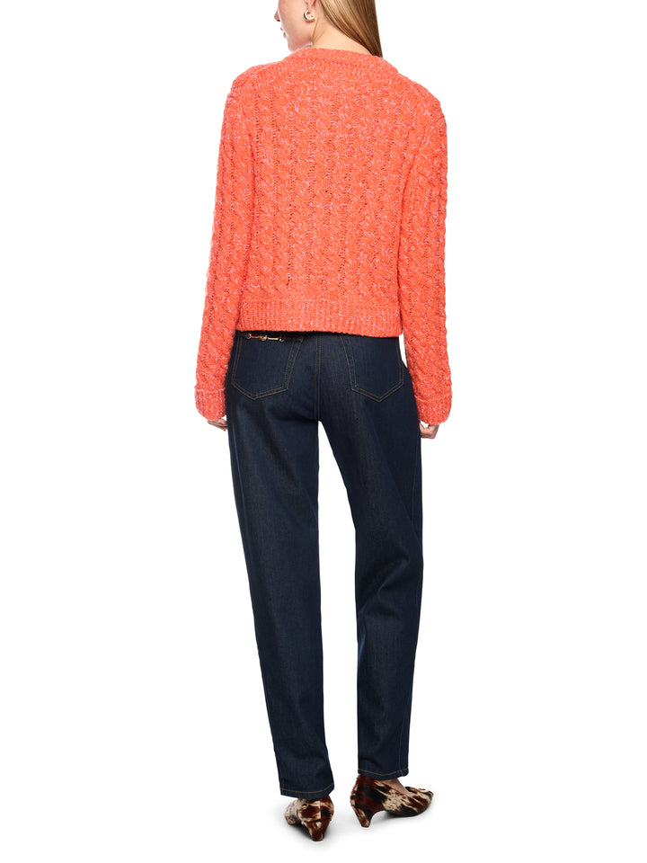 Marc Cain Knitted in Germany Cardigan – Oranje-27% polyamide, 27% wol, 25% acryl, 21% alpaca-DAMES TRUIEN & VESTEN-Oranje