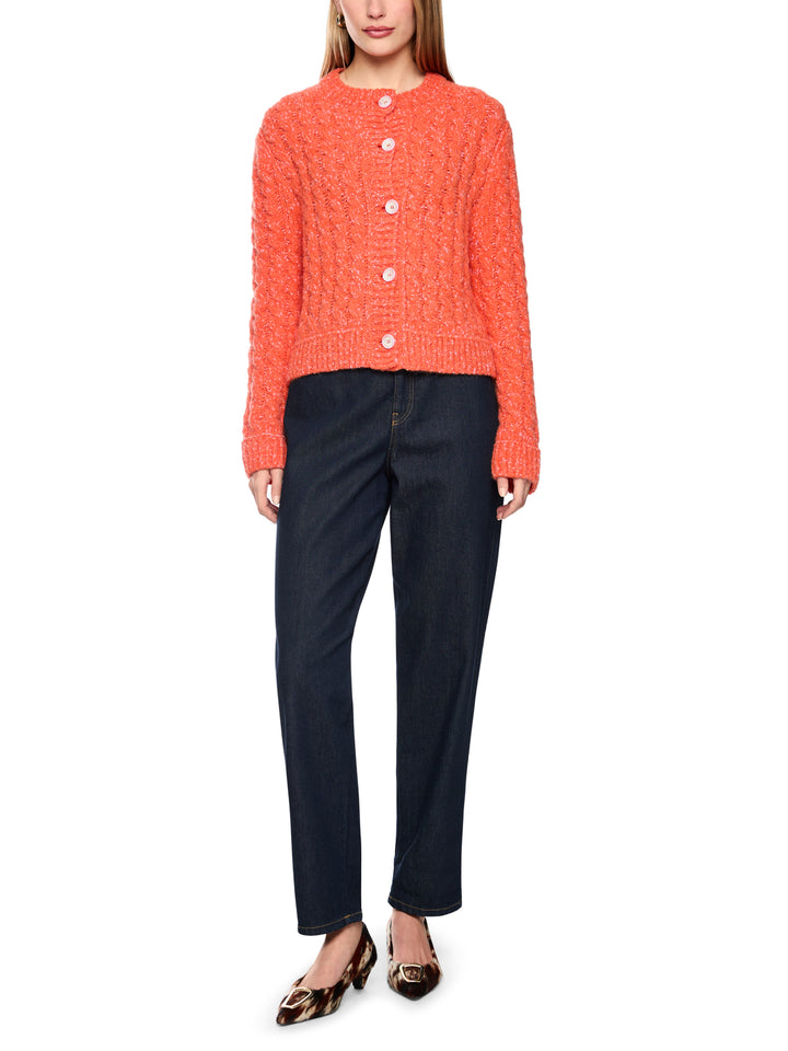 Marc Cain Knitted in Germany Cardigan – Oranje-27% polyamide, 27% wol, 25% acryl, 21% alpaca-DAMES TRUIEN & VESTEN-Oranje