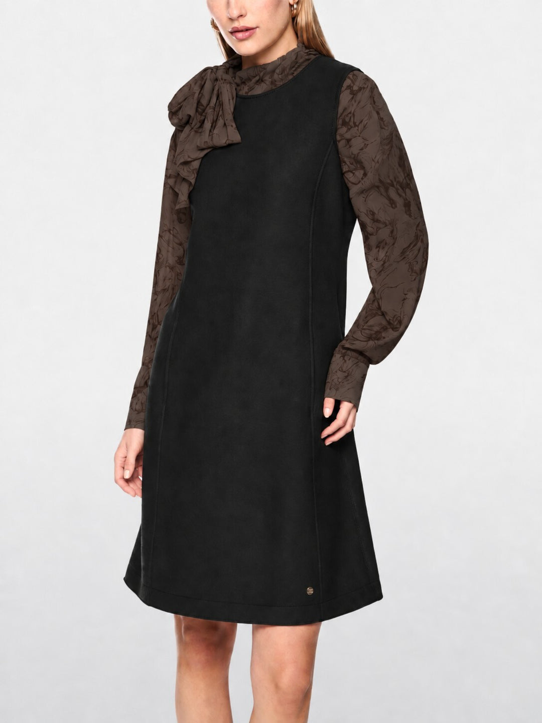 Marc Cain Knitted in Germany Jurk – Zwart-100% wol-DAMES JURKEN-Zwart