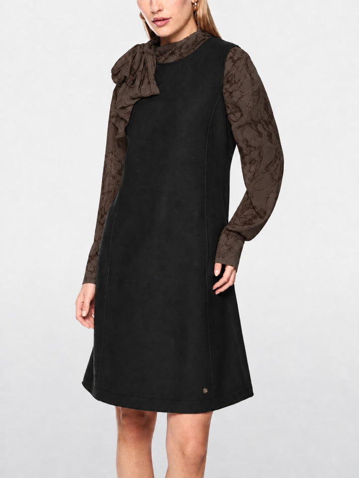 Marc Cain Knitted in Germany Jurk – Zwart-100% wol-DAMES JURKEN-Zwart