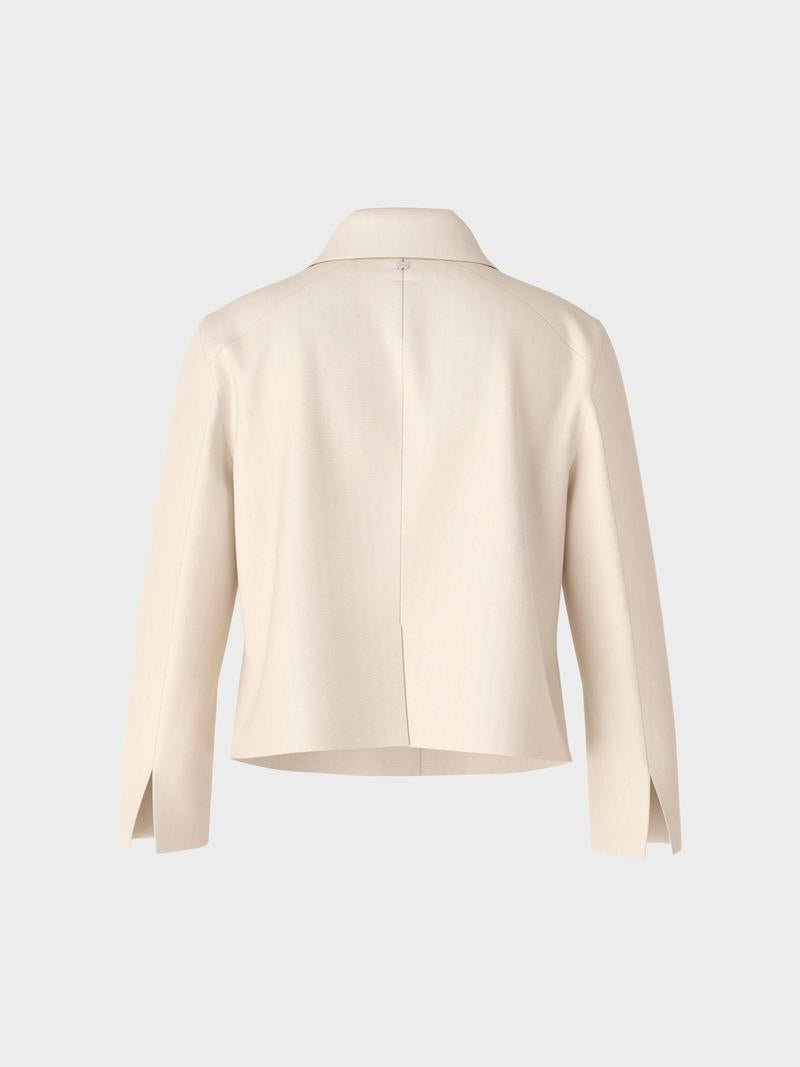 Marc Cain kort jasje-69% viscose, 29% polyamide, 2% elastaan-DAMES BLAZERS & GILETS-Beige