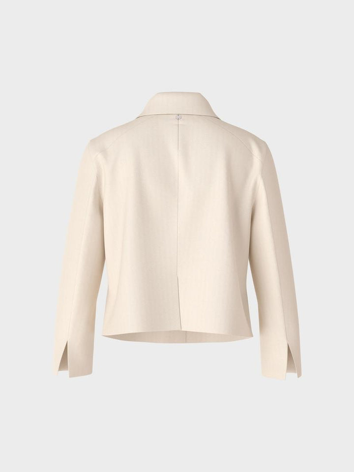 Marc Cain kort jasje-69% viscose, 29% polyamide, 2% elastaan-DAMES BLAZERS & GILETS-Beige