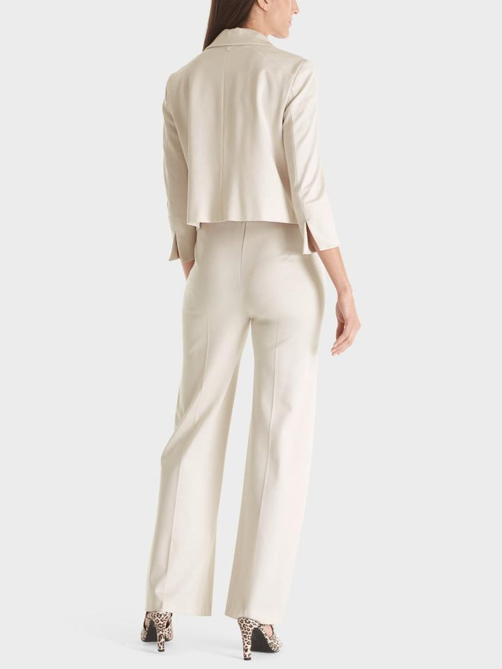 Marc Cain kort jasje-69% viscose, 29% polyamide, 2% elastaan-DAMES BLAZERS & GILETS-Beige