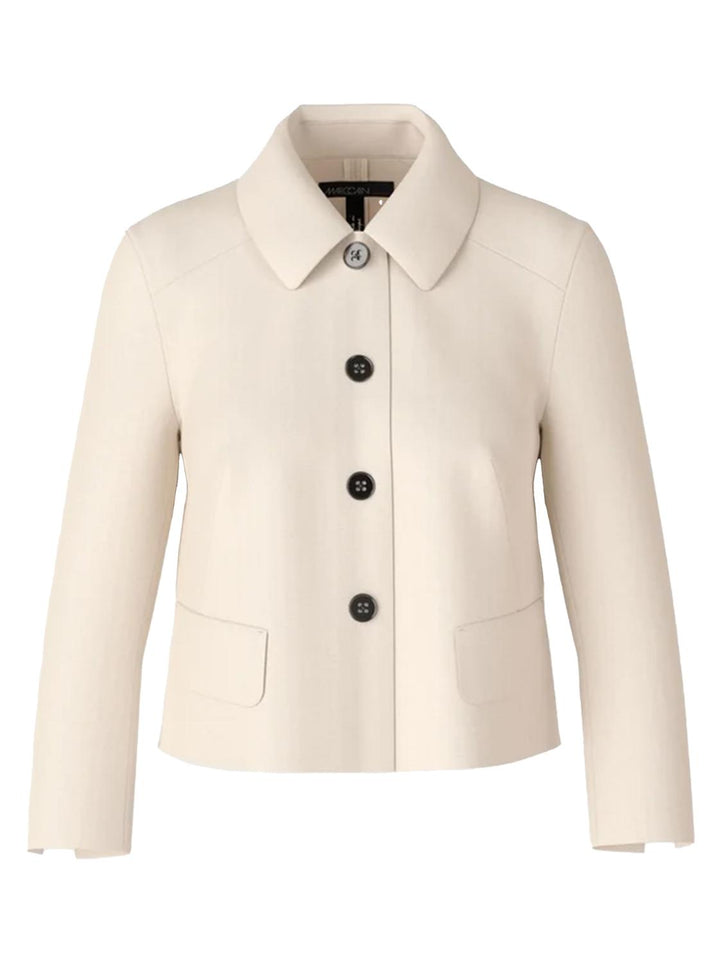 Marc Cain kort jasje-69% viscose, 29% polyamide, 2% elastaan-DAMES BLAZERS & GILETS-Beige