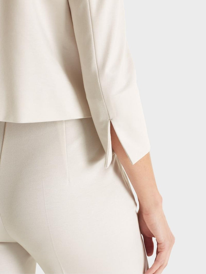 Marc Cain kort jasje-69% viscose, 29% polyamide, 2% elastaan-DAMES BLAZERS & GILETS-Beige
