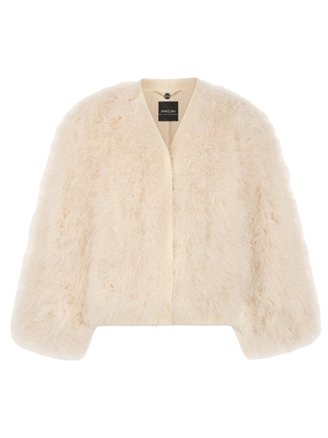 Marc Cain Kort jasje met veren – Room-100% veren<br />voering: 55% polyester, 45% viscose-DAMES BLAZERS & JASJES-Room