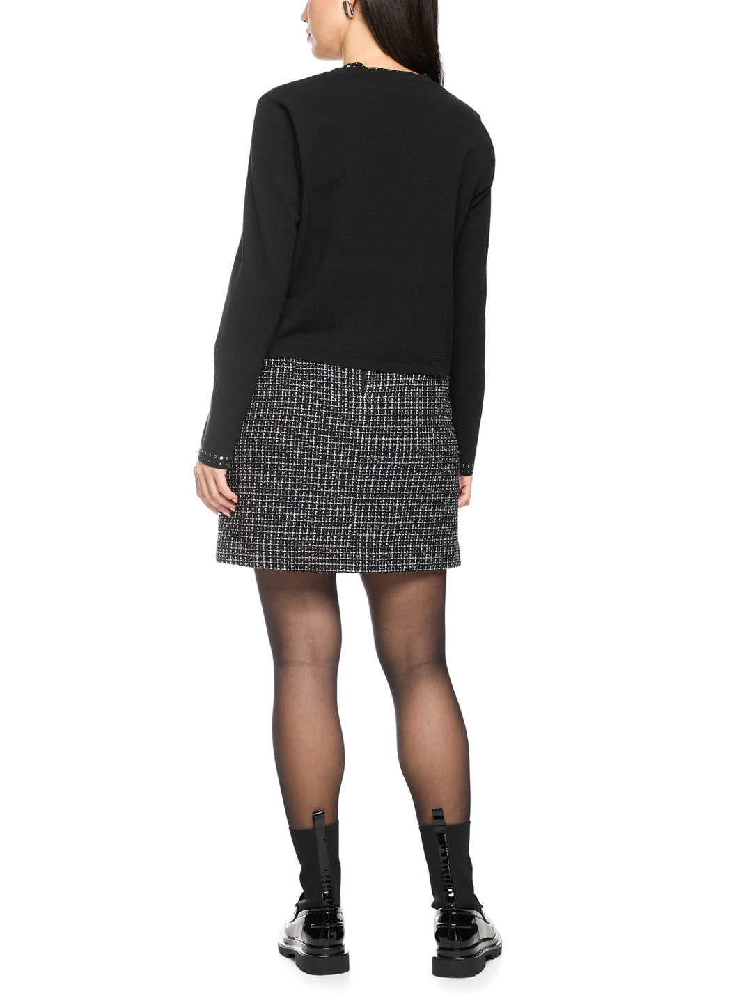 Marc Cain Kort Vest met Studs – Zwart-70% viscose, 30% polyester-DAMES TRUIEN & VESTEN-Zwart