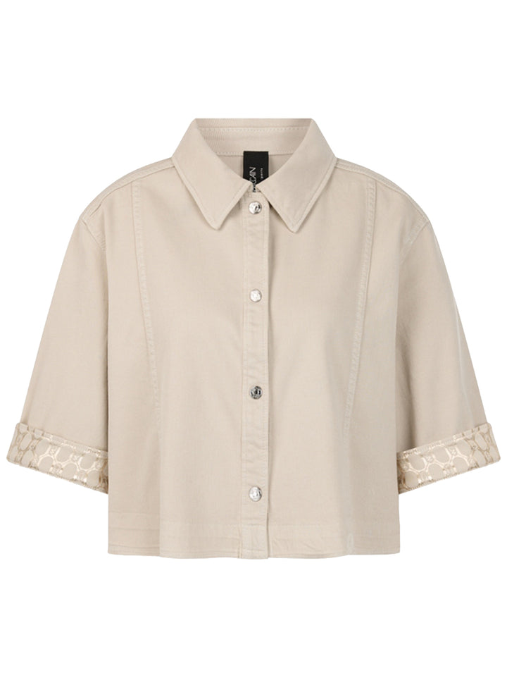 Marc Cain Korte denimblouse – Room-98% katoen, 2% elastaan-DAMES TOPS & BLOUSES-Room