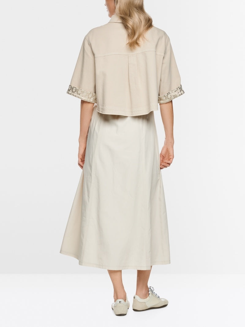 Marc Cain Korte denimblouse – Room-98% katoen, 2% elastaan-DAMES TOPS & BLOUSES-Room