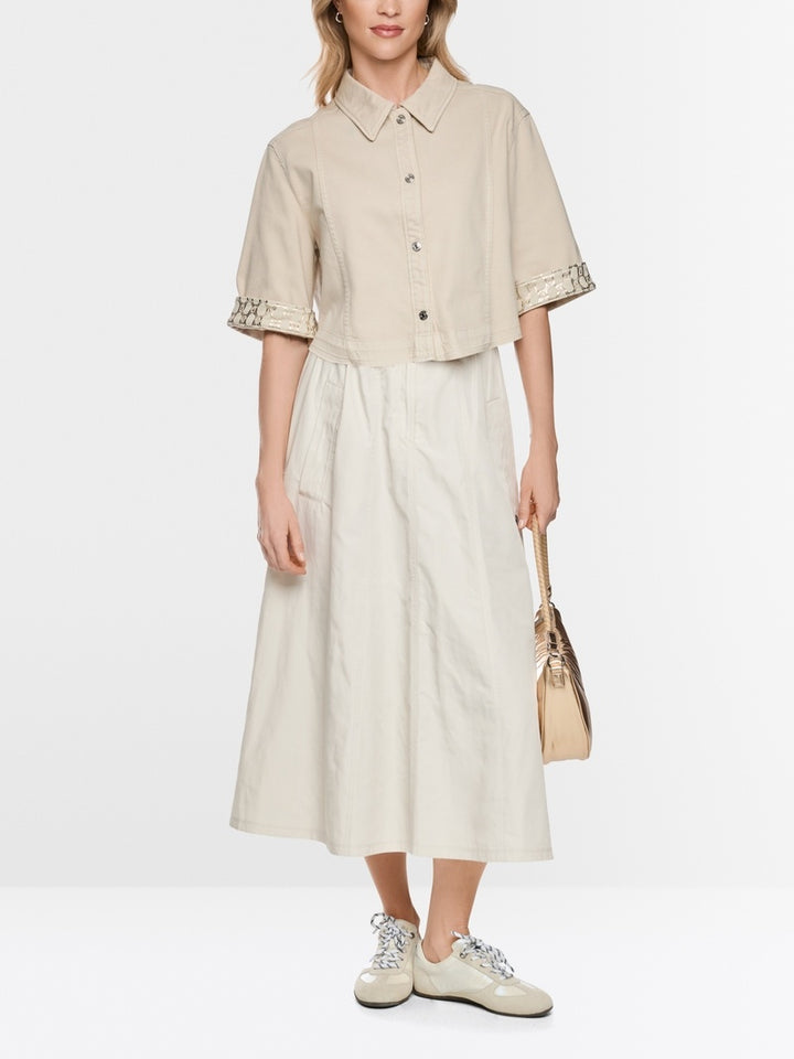 Marc Cain Korte denimblouse – Room-98% katoen, 2% elastaan-DAMES TOPS & BLOUSES-Room