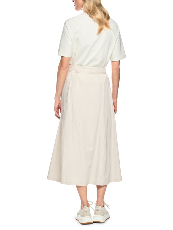 Marc Cain Kuitlange rok met glanseffect – Room-100% polyester-DAMES ROKKEN-Room