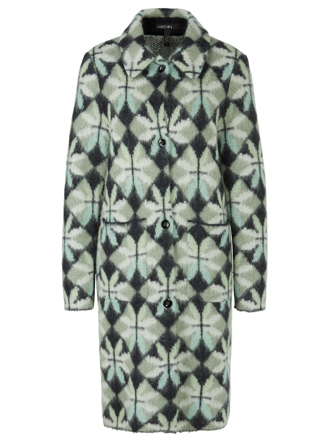 Marc Cain lang vest-29% polyamide, 25% alpaca, 20% wol, 18% mohair, 8% acryl-DAMES TRUIEN & VESTEN-Groen