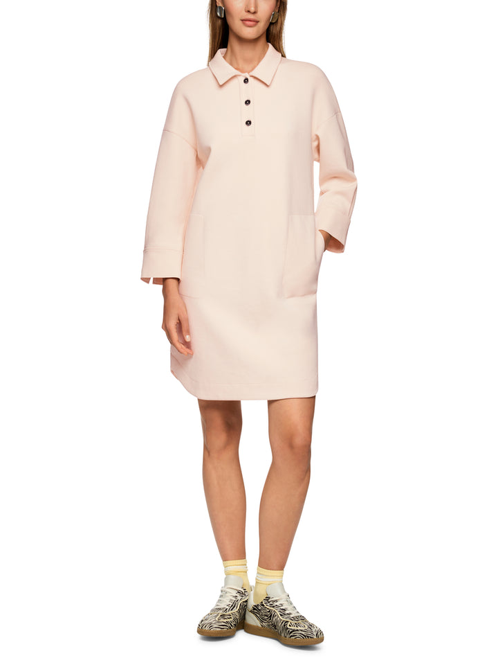 Marc Cain lange jurk – Beige-88% katoen, 8% polyester, 4% elastaan-DAMES JURKEN-Beige