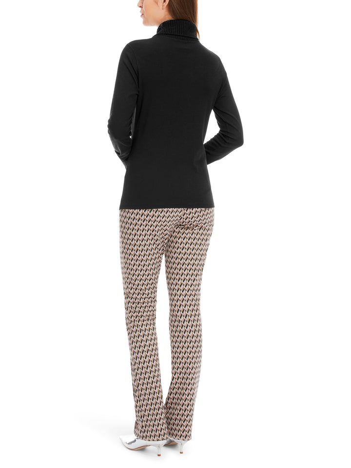 Marc Cain lange mouw t-shirt-92% Katoen<br />8% Elastaan<br />-DAMES TOPS & BLOUSES-Zwart