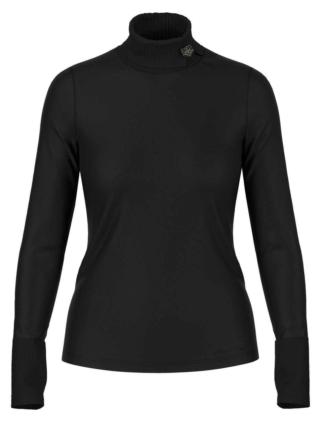 Marc Cain lange mouw t-shirt-92% Katoen<br />8% Elastaan<br />-DAMES TOPS & BLOUSES-Zwart