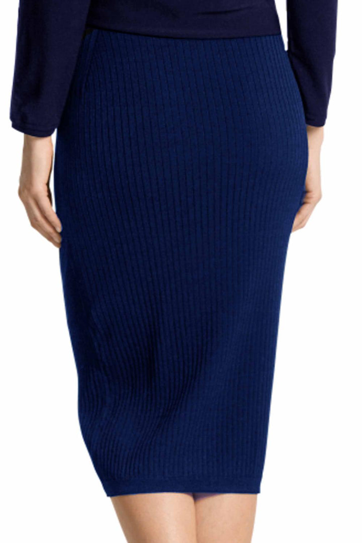 Marc Cain lange rok-75% viscose, 25% polyamide-DAMES ROKKEN-Blauw