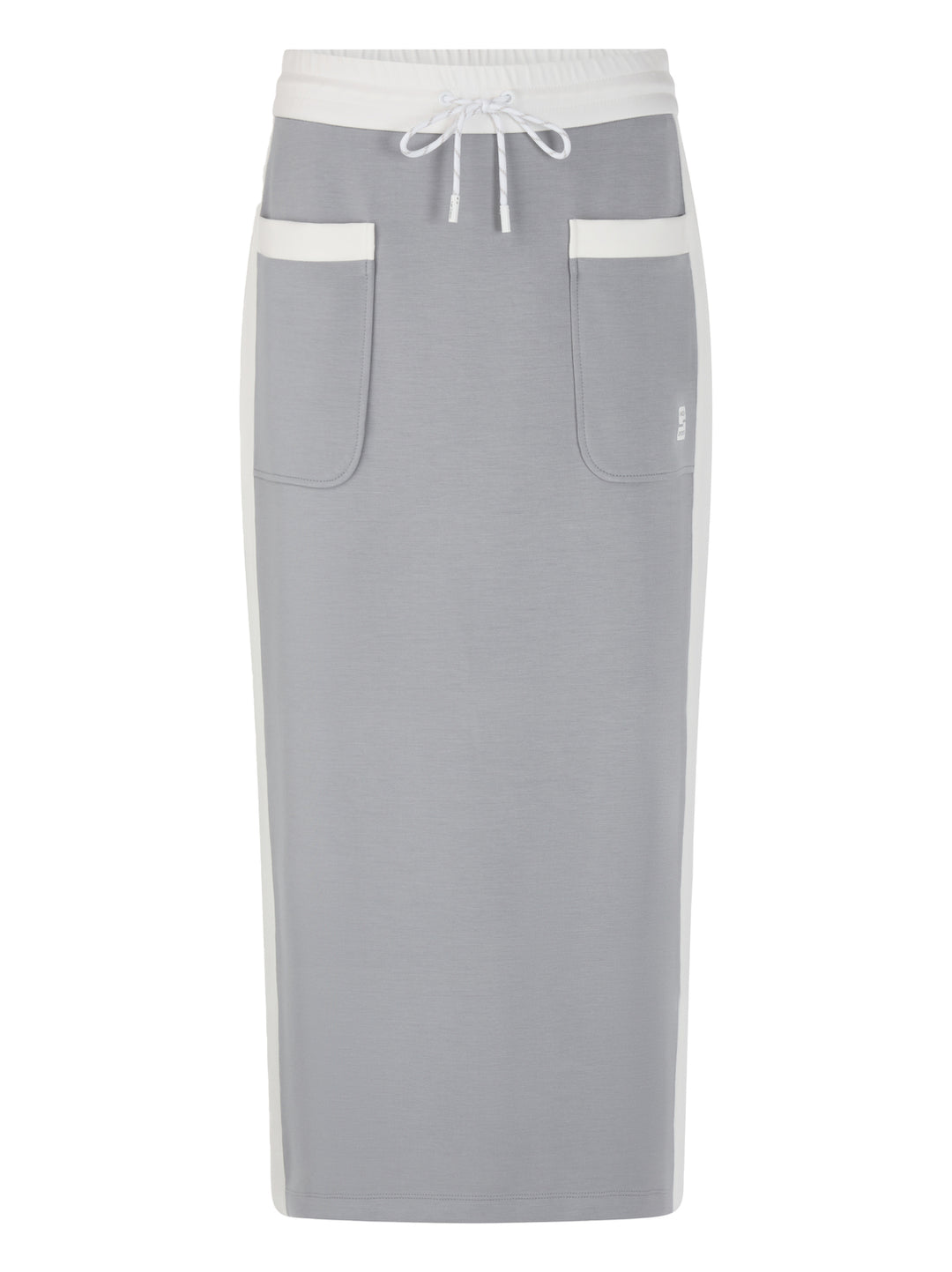 Marc Cain lange rok – Grijs-47% polyamide, 44% viscose, 9% elastaan-DAMES ROKKEN-Grijs