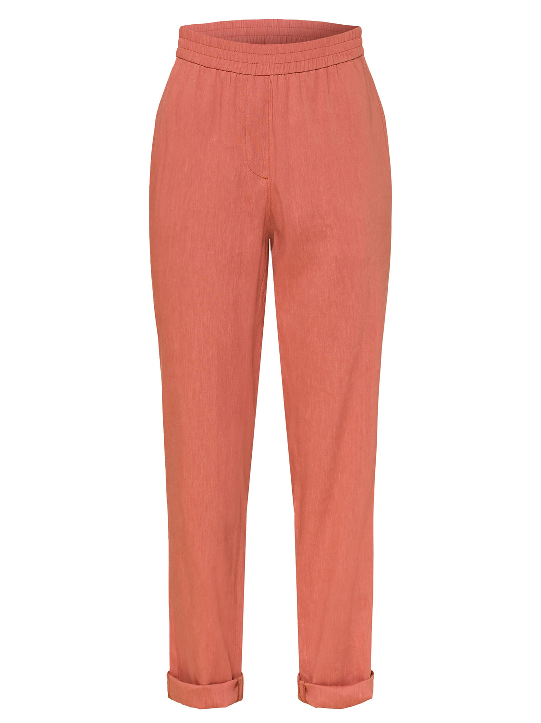 Marc Cain Linnen-viscose Rhodos Pantalon-62% linnen, 35% viscose, 3% elastaan-DAMES BROEKEN-Rood