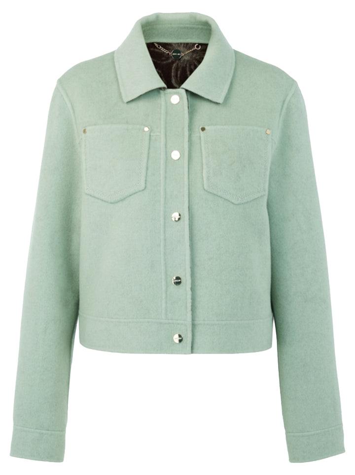 Marc Cain Luxe omkeerbaar wollen jasje – Groen-100% wol-DAMES JASSEN & JACKS-Groen